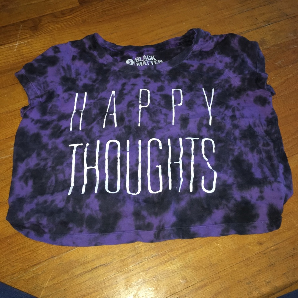 Tie Dye Purple and Black Crop Top